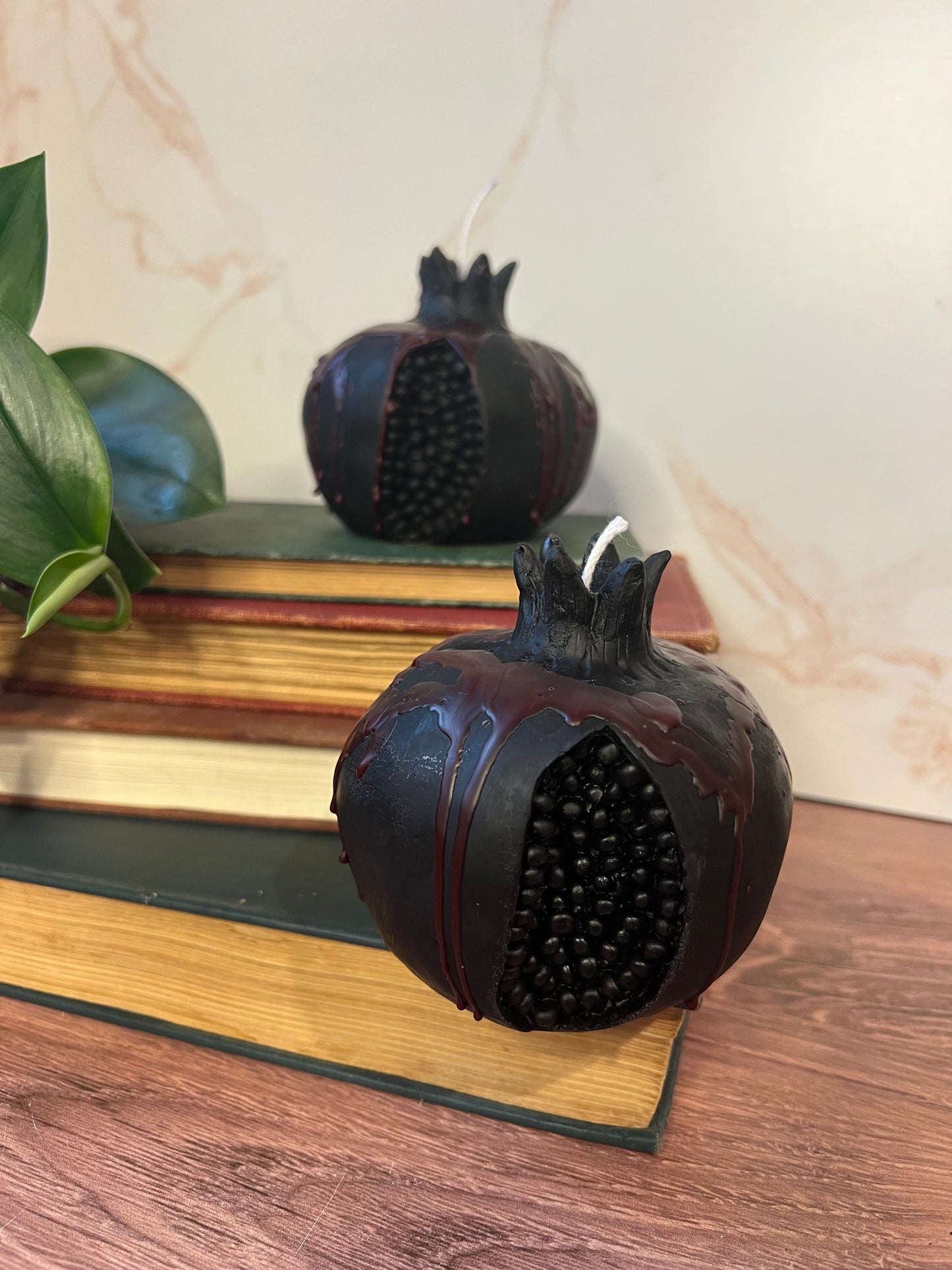 Beeswax moody pomegranate candles