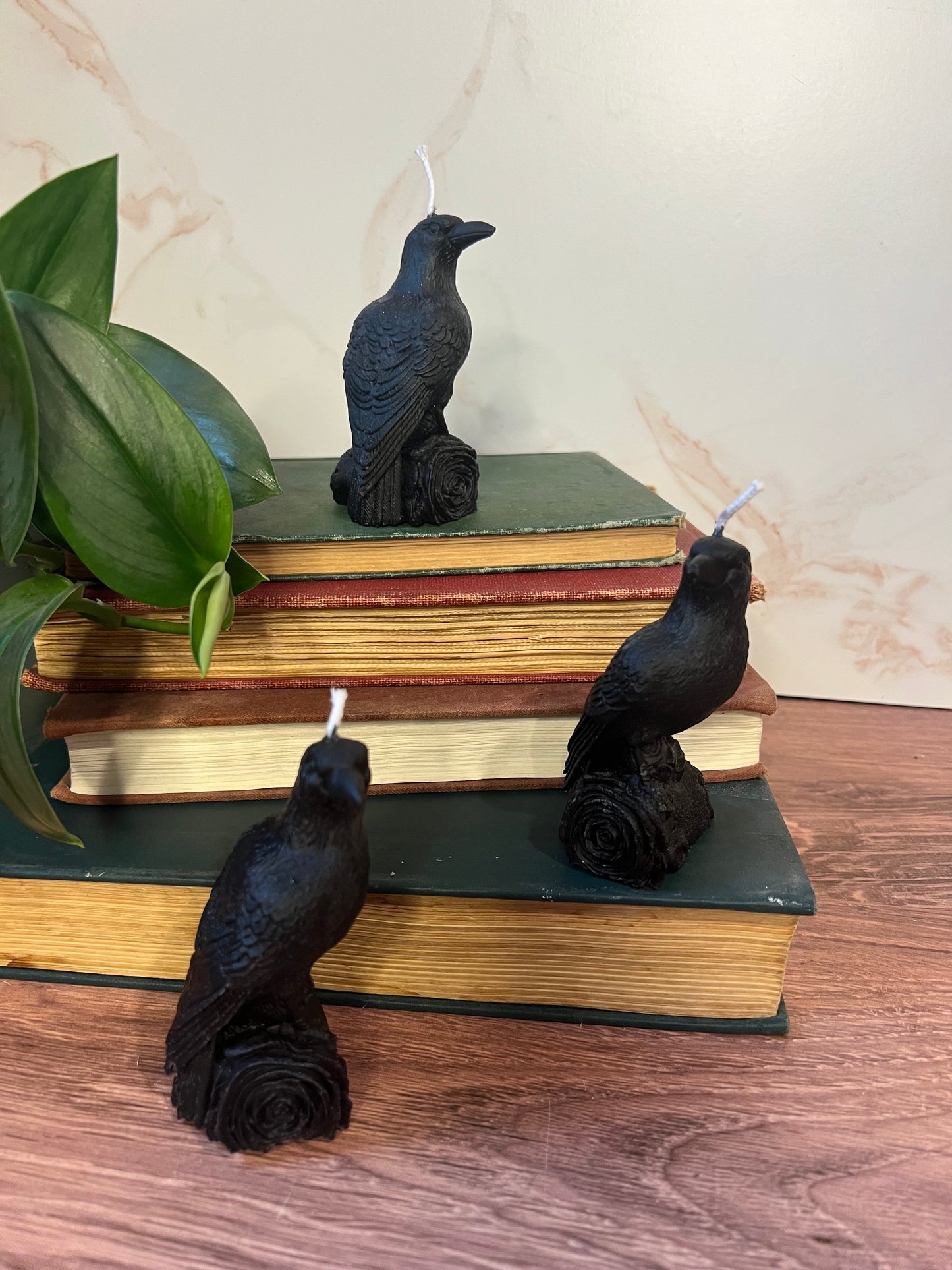 Beeswax raven/crow candle