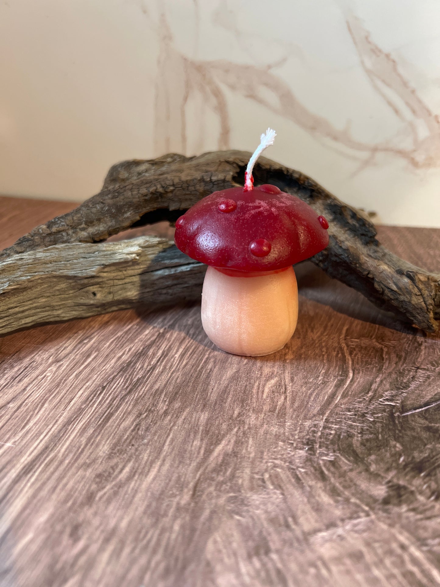 Beeswax mushroom candles